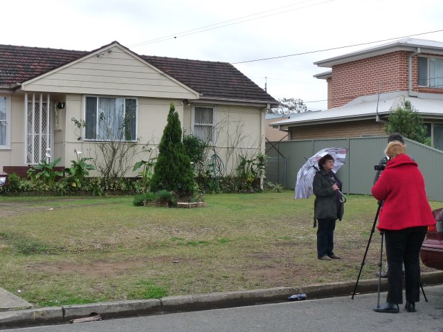Janny Ely telling us about her childhood, Eureka Cres, Green Valley, filmed by Jill Barnes